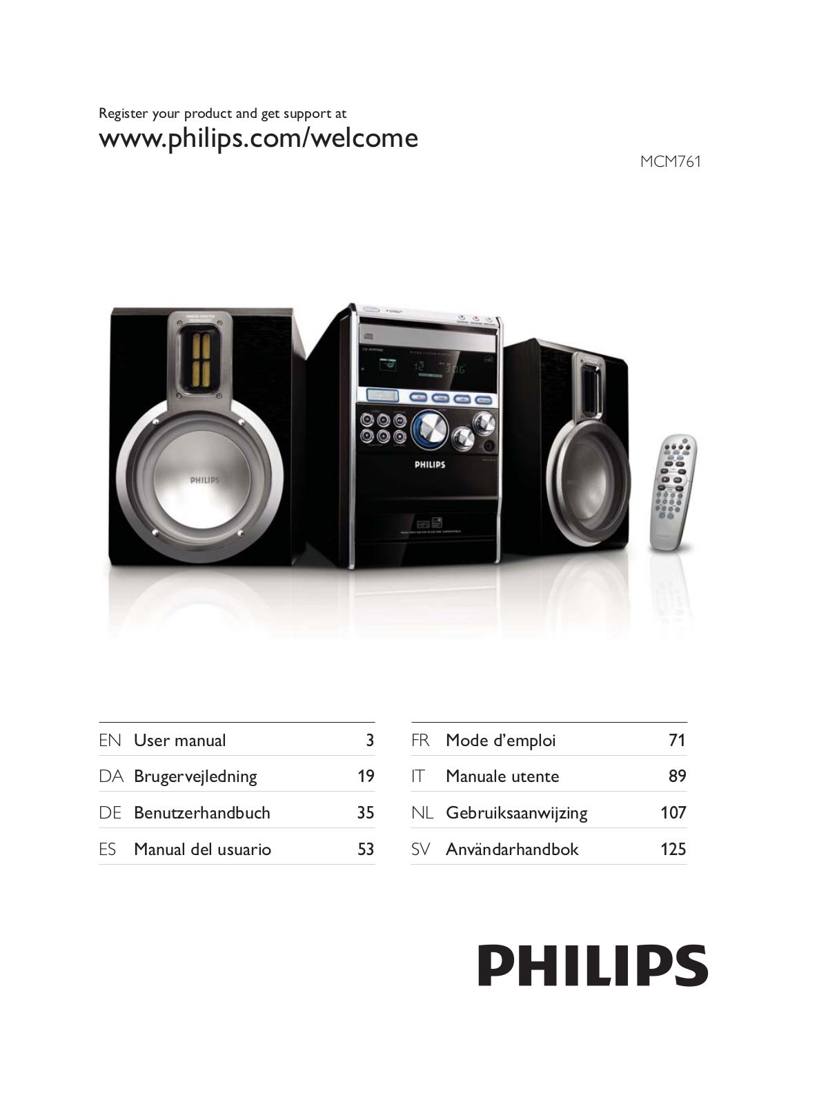 Philips MCM761 User Manual