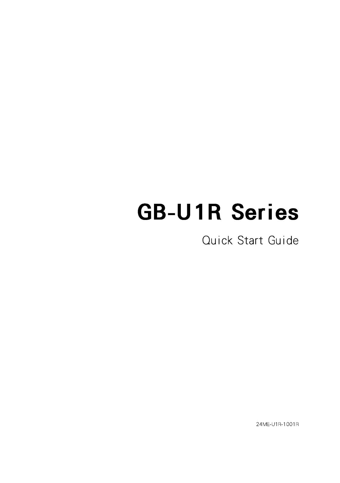 Gigabyte U1R User Manual