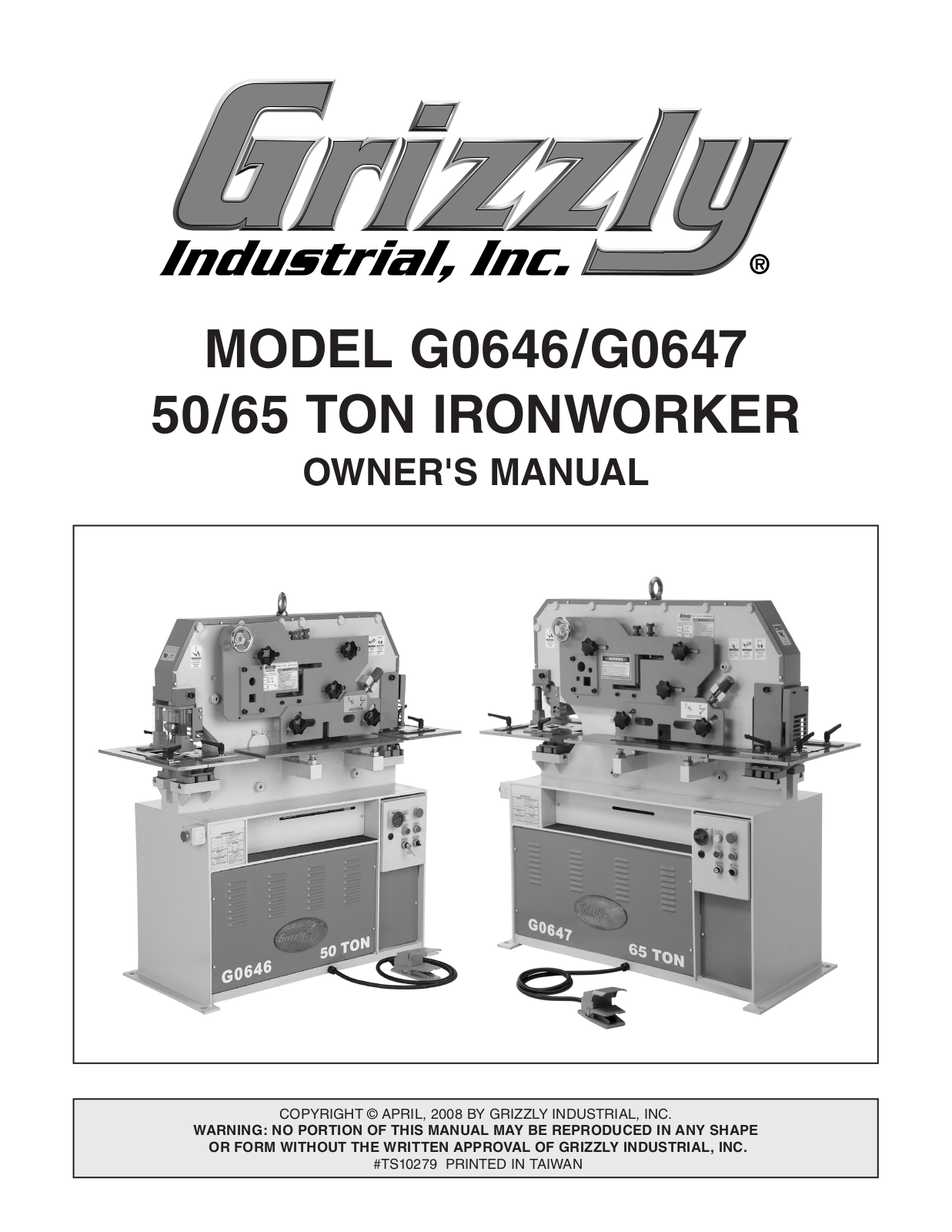 Grizzly G0647, G0646 User Manual