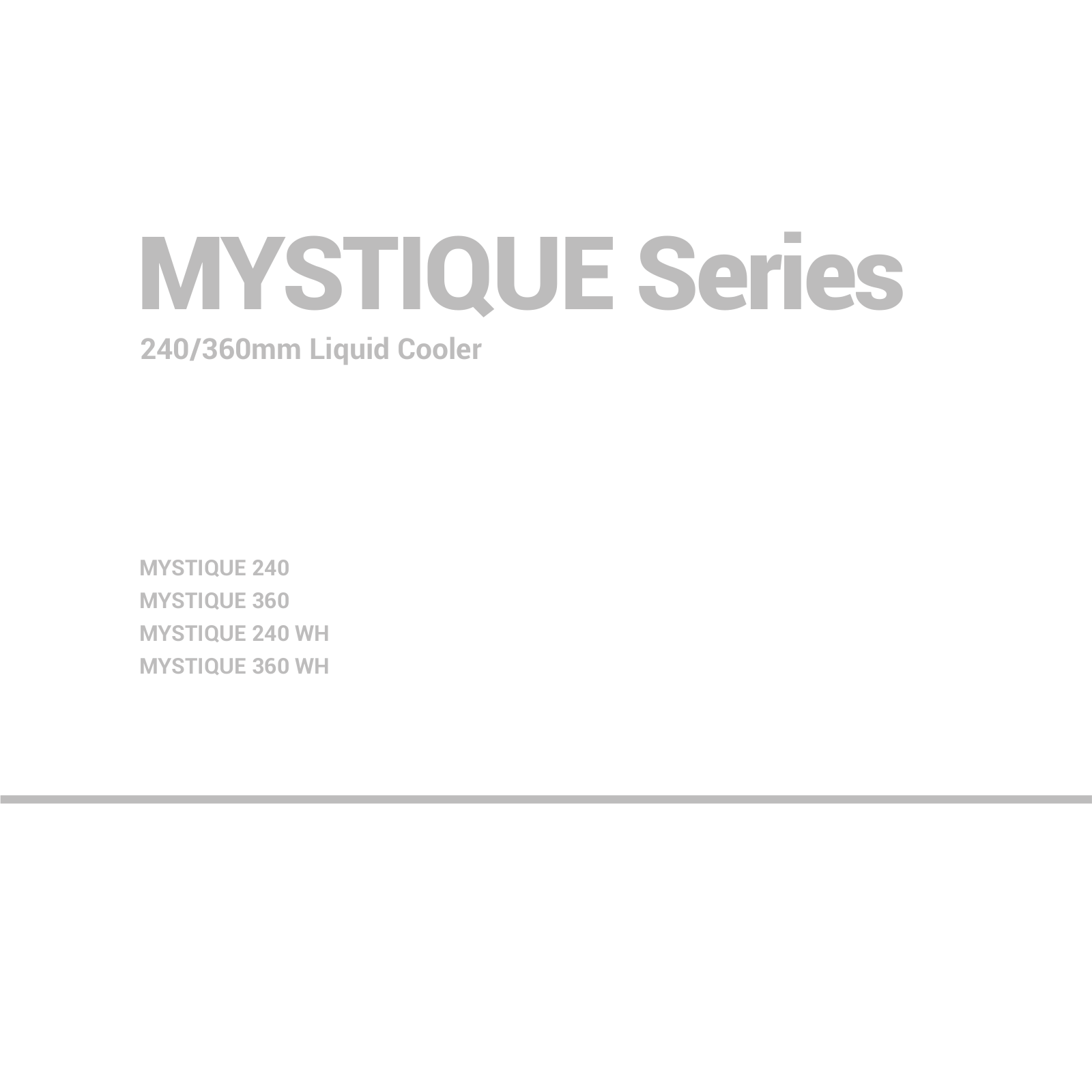 DEEPCOOL MYSTIQUE 240, MYSTIQUE 360, MYSTIQUE 240 WH, MYSTIQUE 360 WH User guide - ManualMachine.com