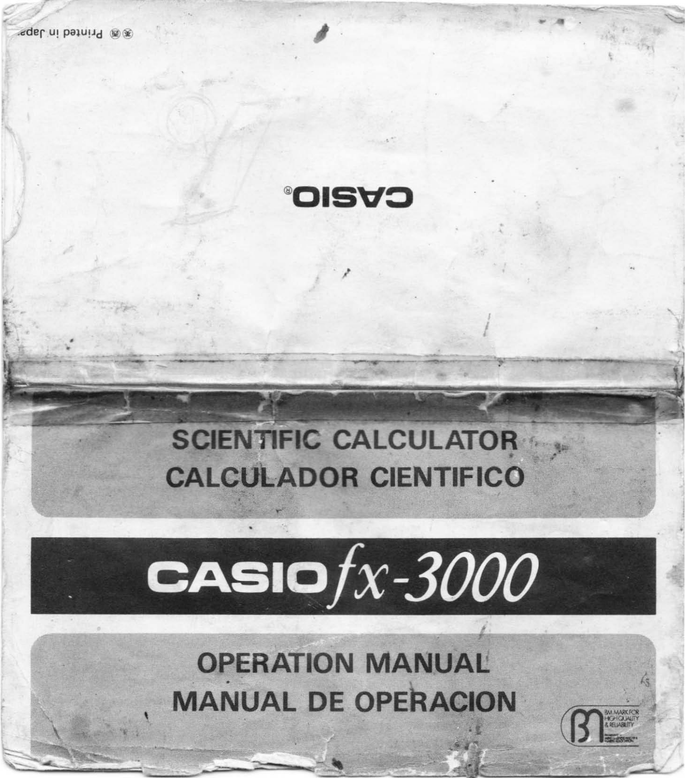 Casio fx 3000 Operation manual - ManualMachine.com