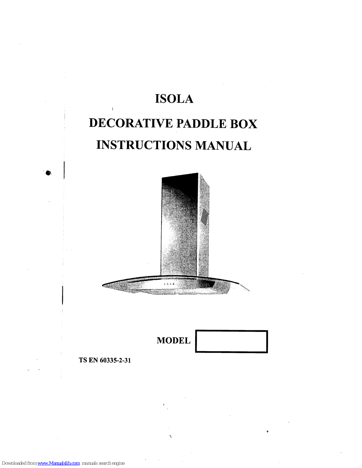 Schweigen Decorative paddle box Instruction Manual