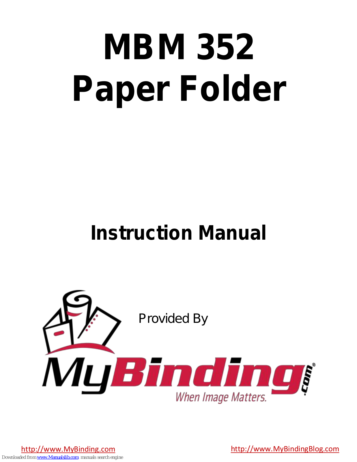 MBM S 352, F 352 Operator's Manual