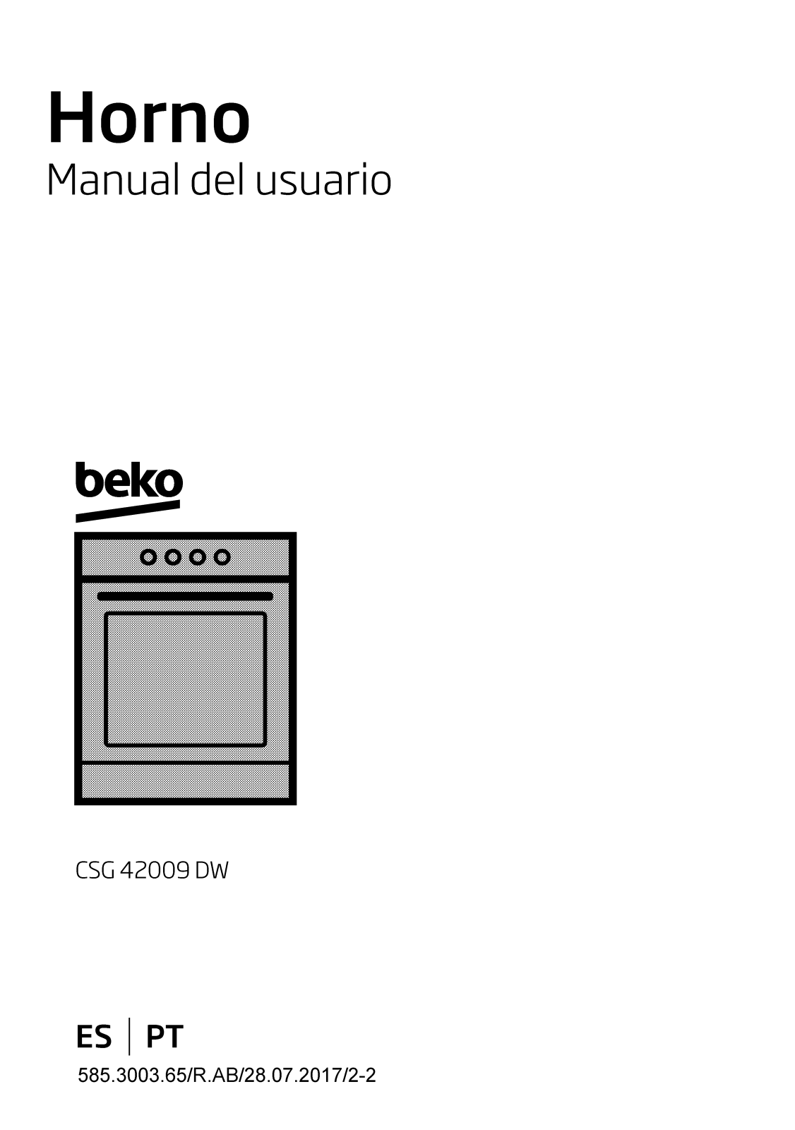 Beko CSG 42009 DW User manual