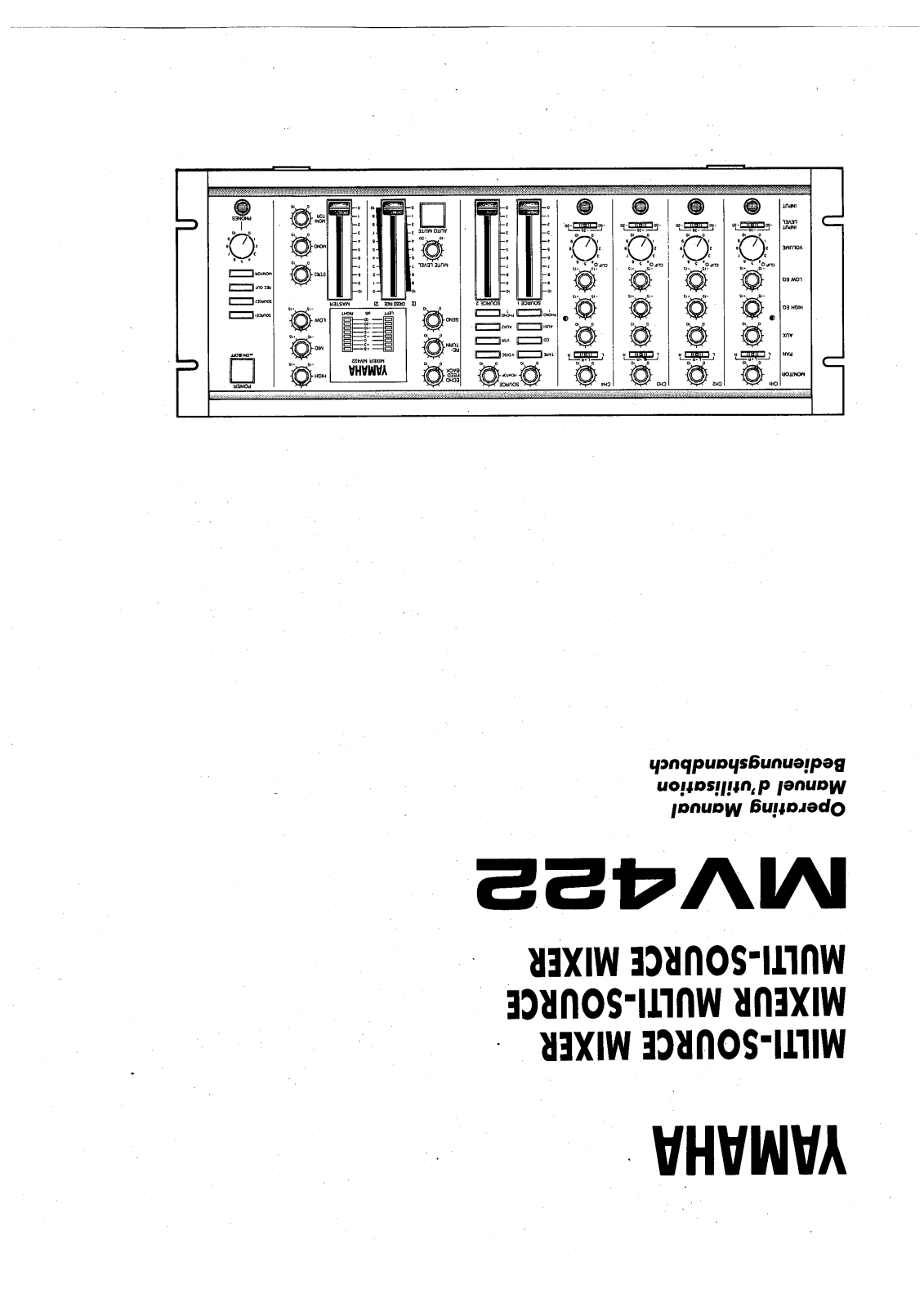 Yamaha Audio MV422 User Manual