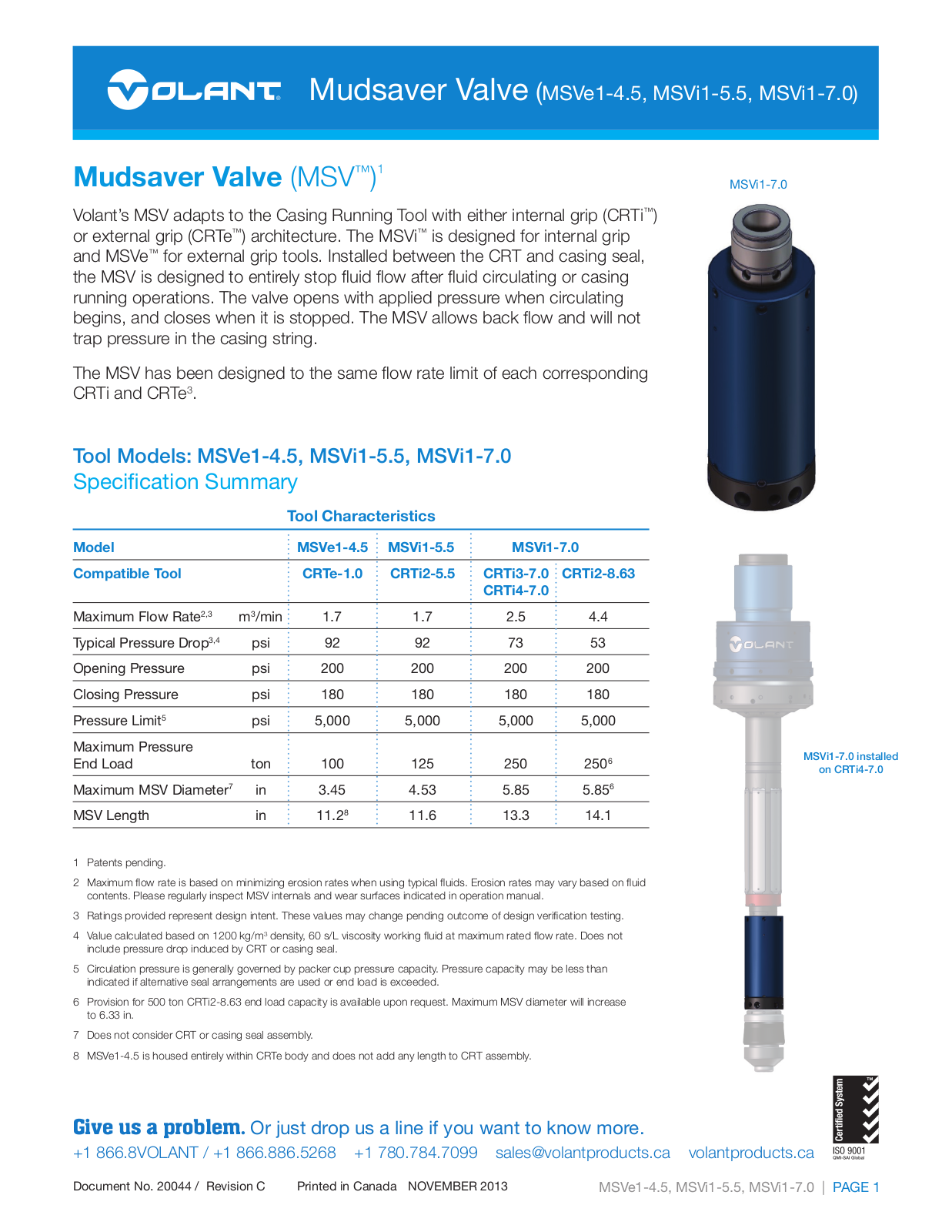 Volant MSVi1-7.0 User Manual