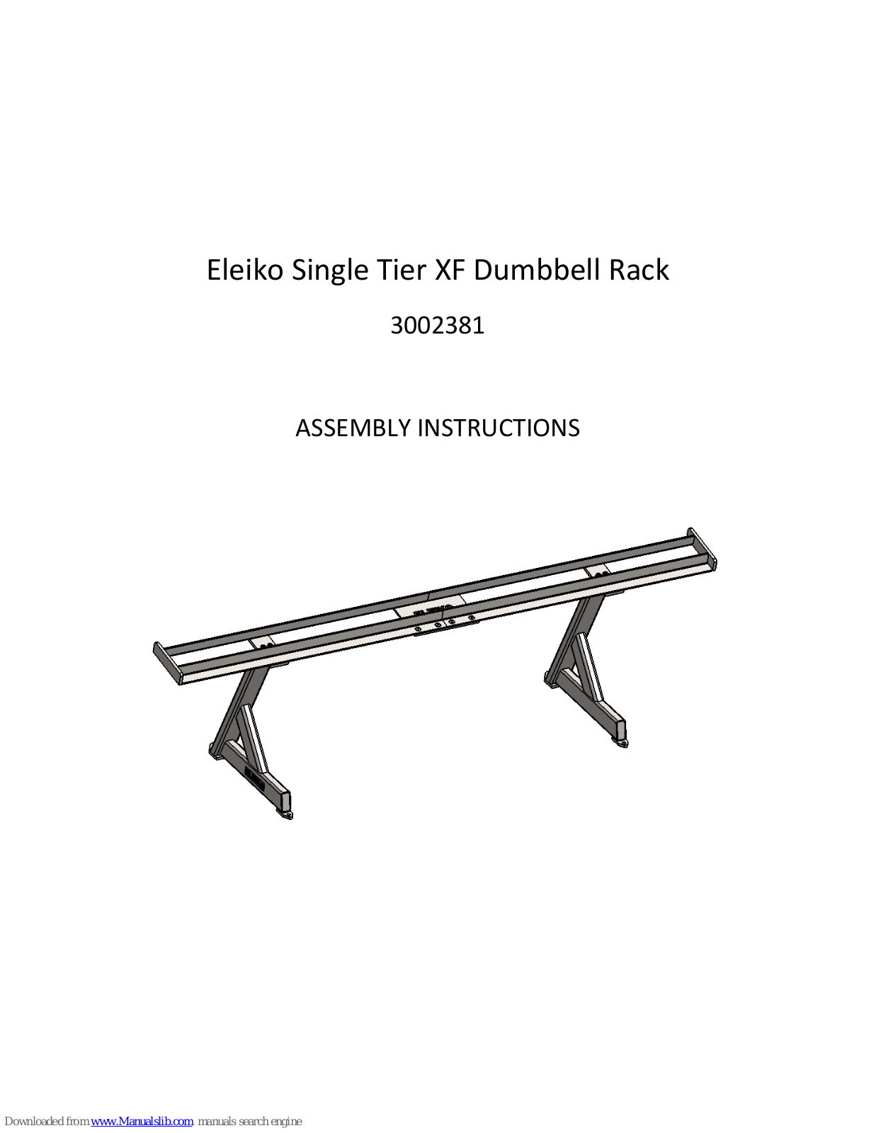 Eleiko 3002381 Assembly Instructions Manual