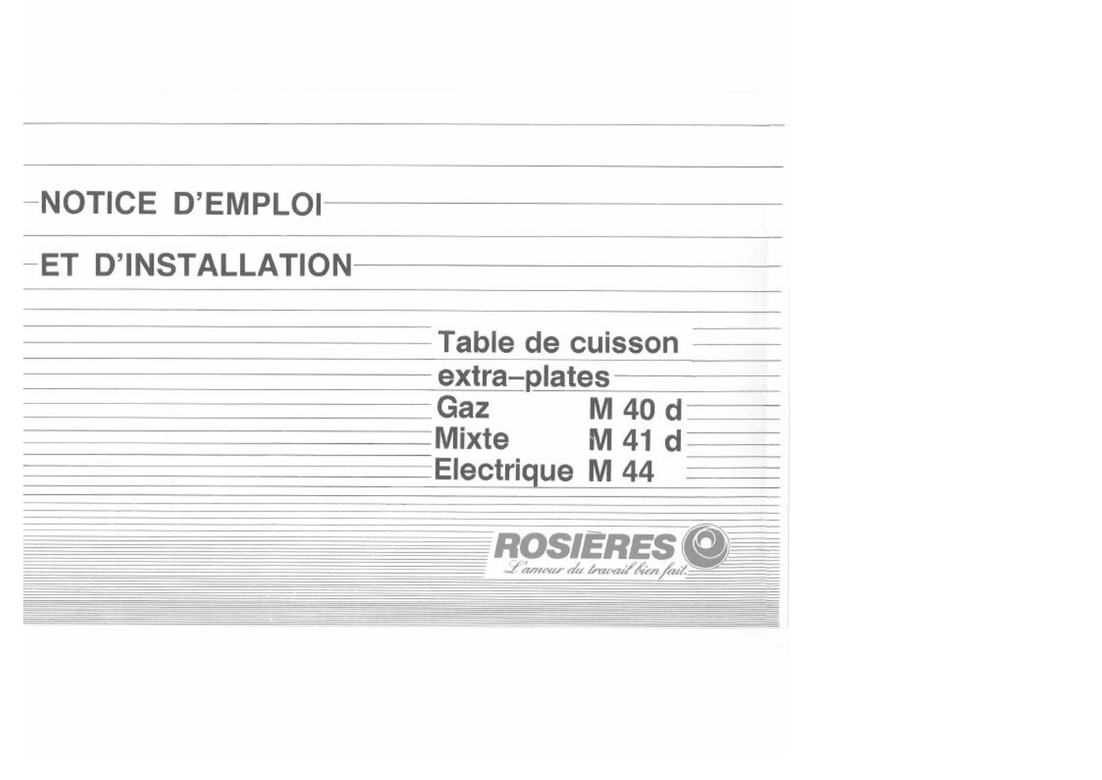 Rosieres M 41 D User Manual