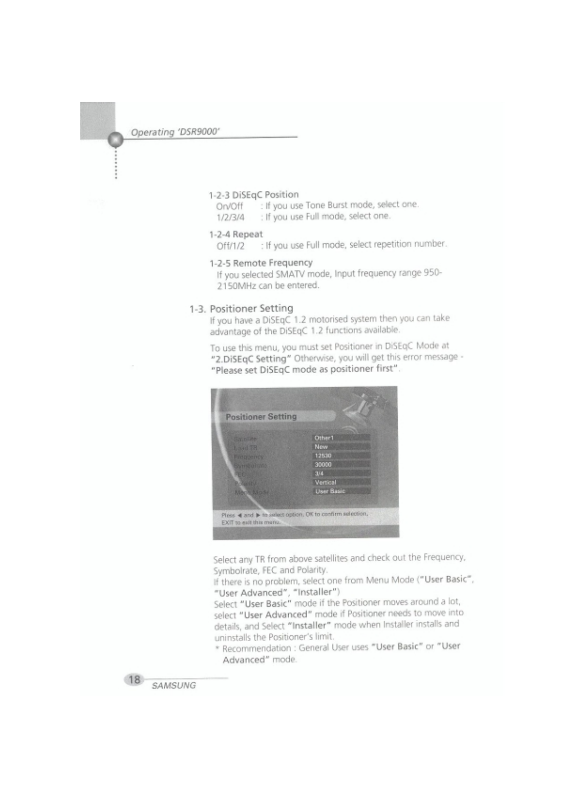 Samsung DSR9000 Users Manual