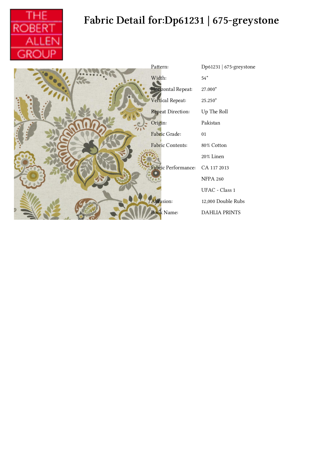 Duralee CRAL5898 Specifications - ManualMachine.com