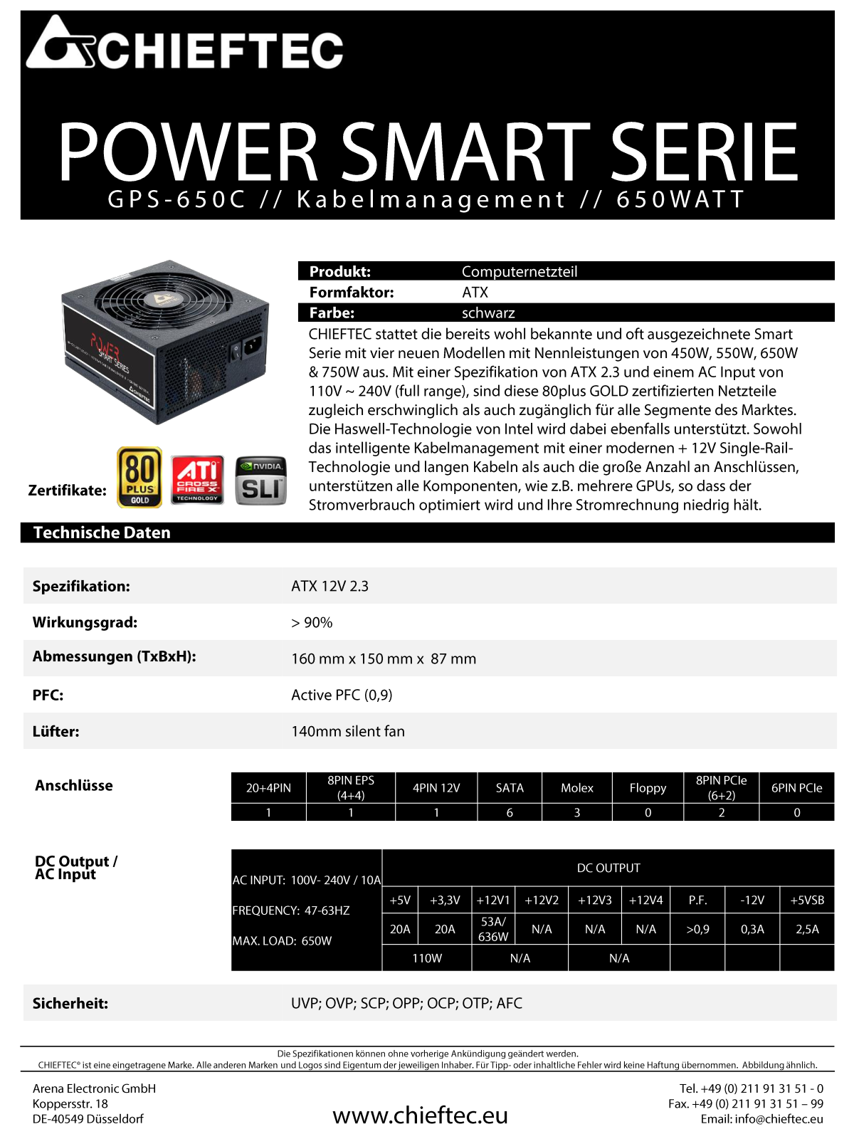 Chieftec GPS-650C User Manual