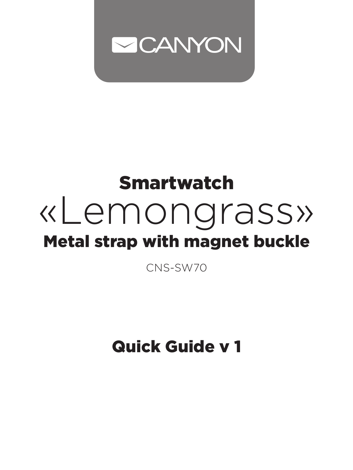 Canyon CNS-SW70BB, CNS-SW70SS User Manual