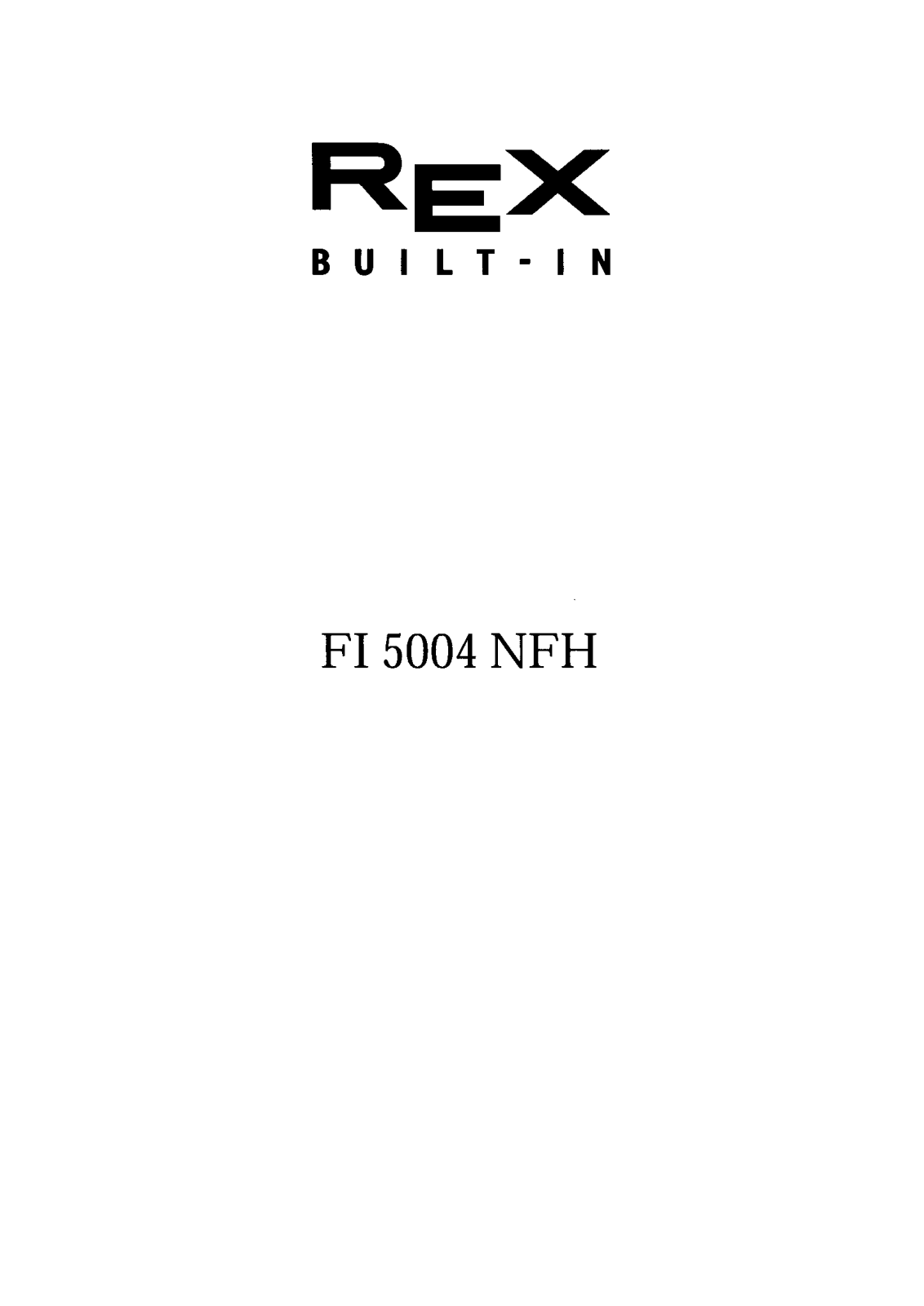 Rex FI5004NFH User Manual