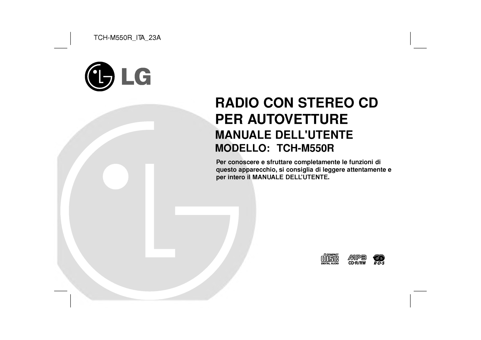 Lg TCH-M550R User Manual