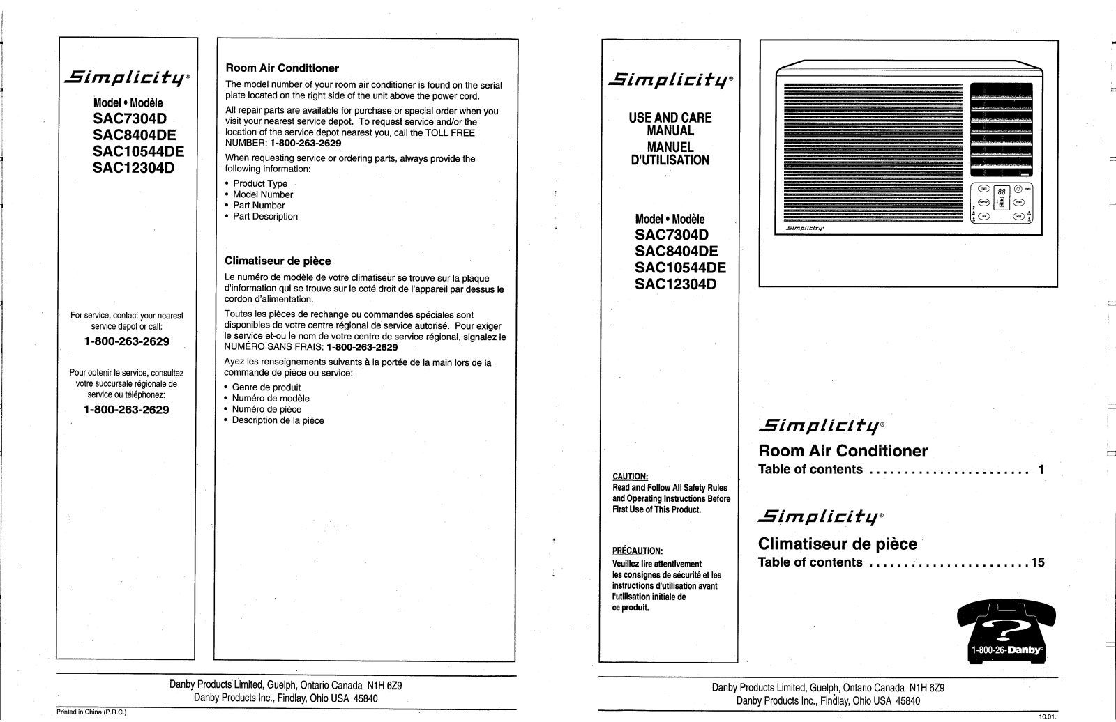 Simplicity SAC8404DE User Manual