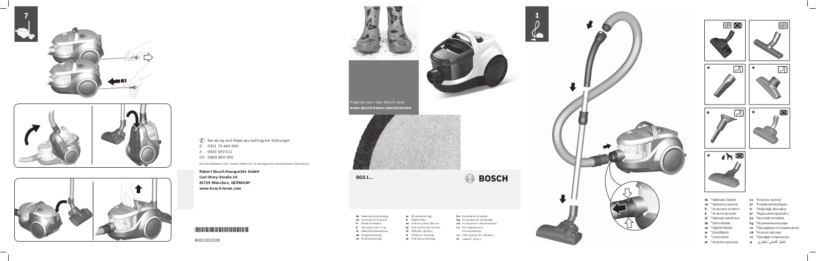 Bosch GS-10 BGS1U1802 User Manual