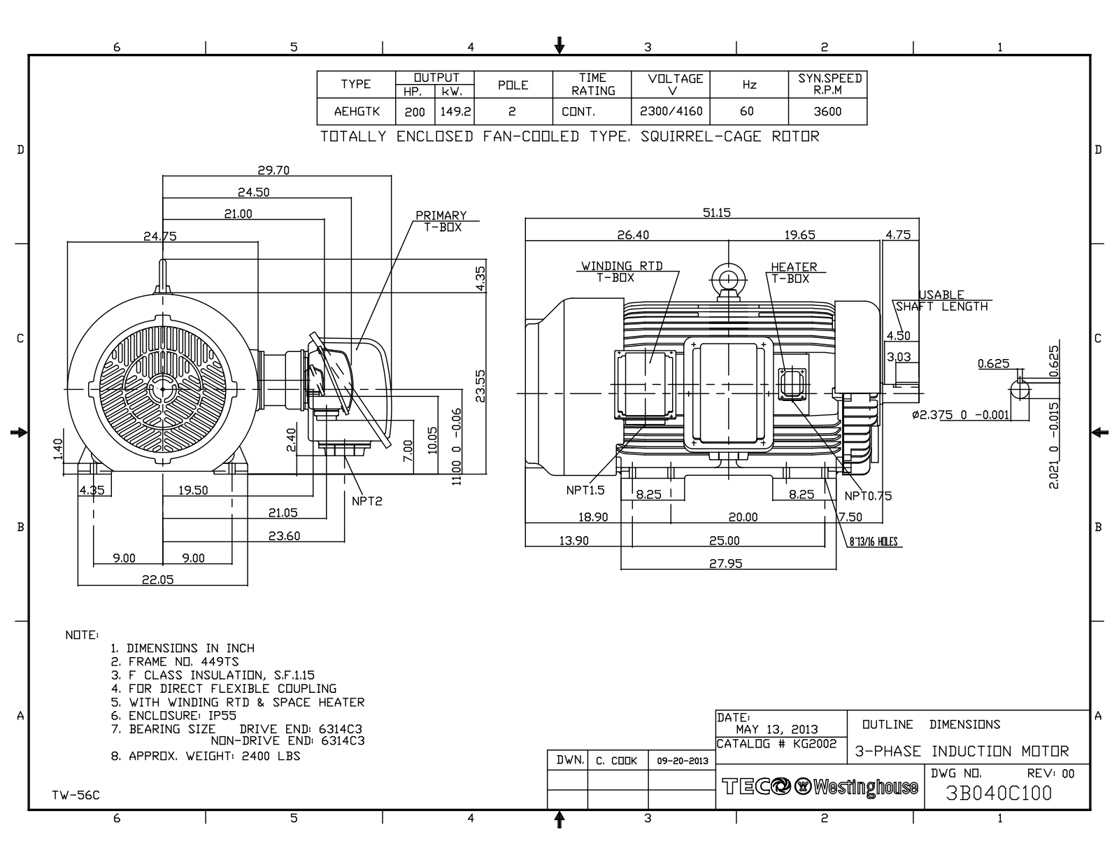 Teco KG2002 Reference Drawing