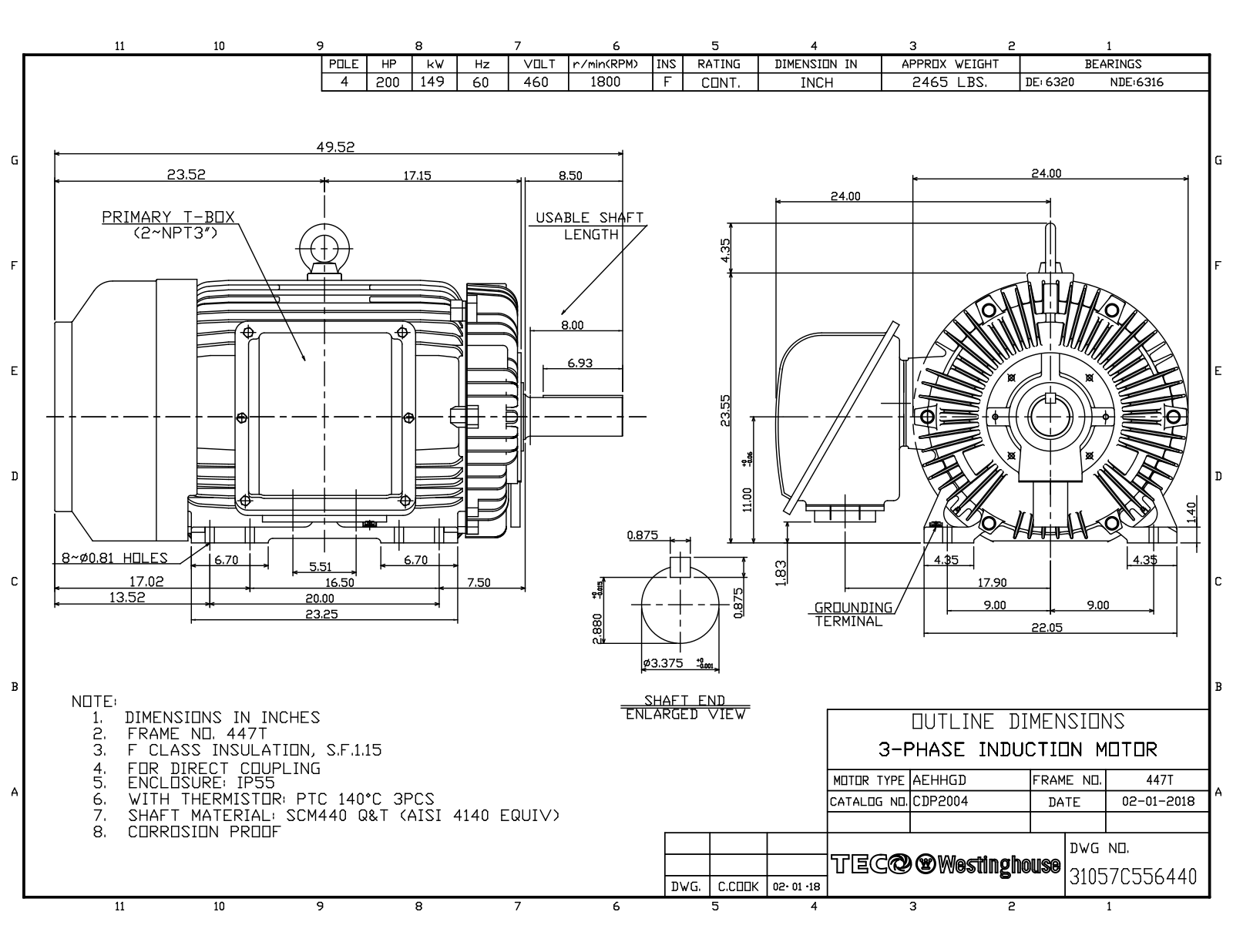 Teco CDP2004 Reference Drawing