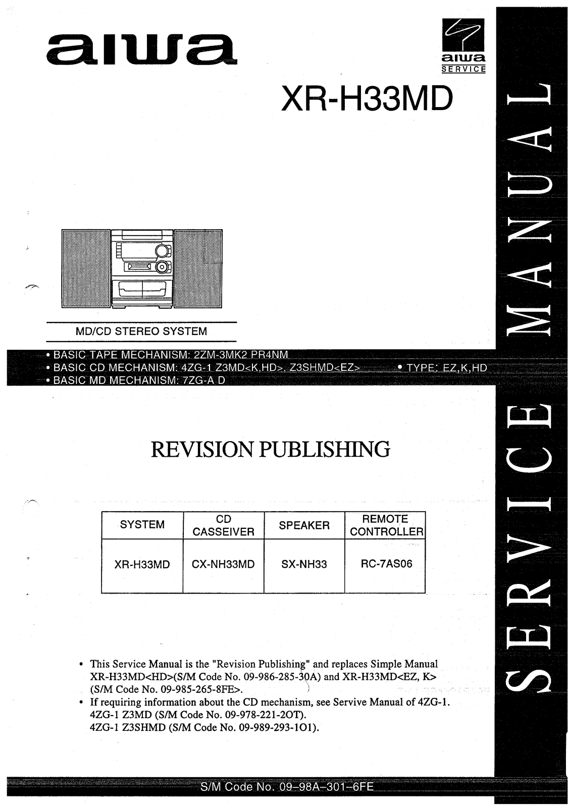 Aiwa XR-H33MD Schematic