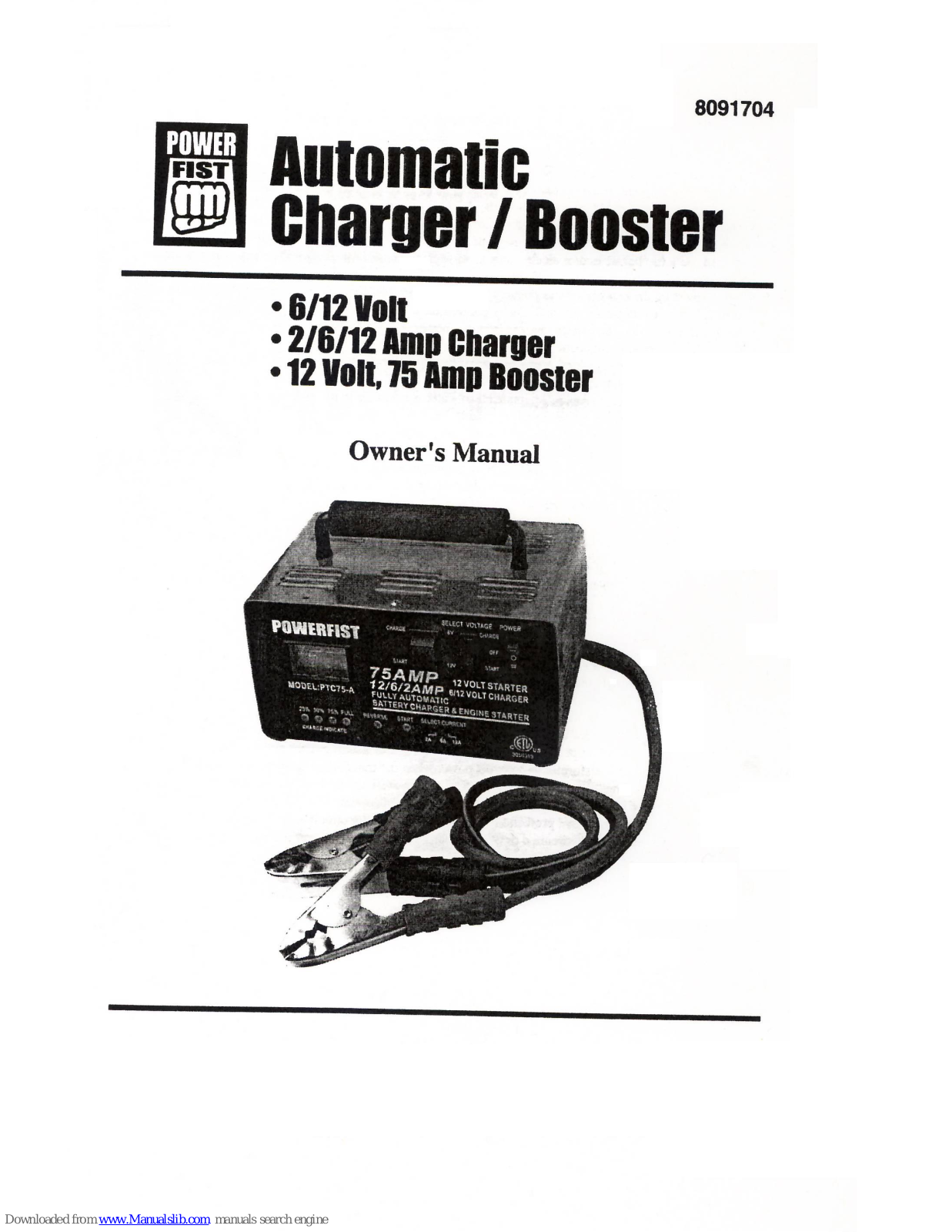 Power Fist PTC-75A Owner's Manual