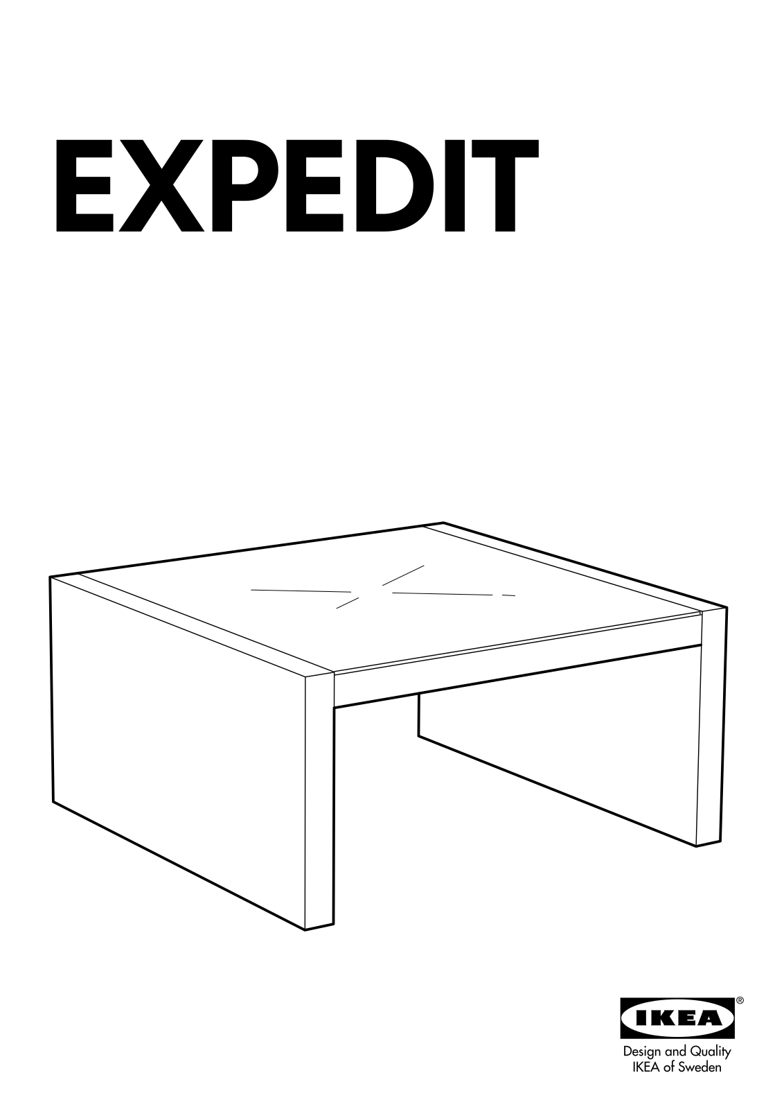 IKEA EXPEDIT COFFEE TABLE SQUARE Assembly Instruction