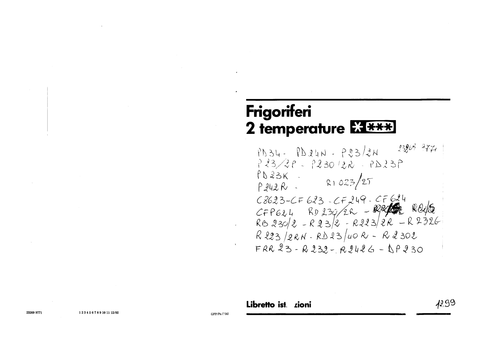 Rex R223/2RN, R242G User Manual