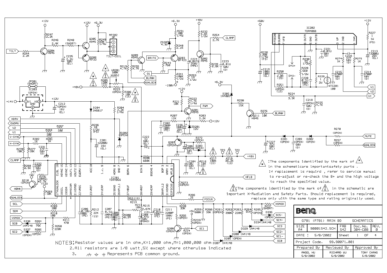 Mitsubishi DV1786FD2 Service Manual