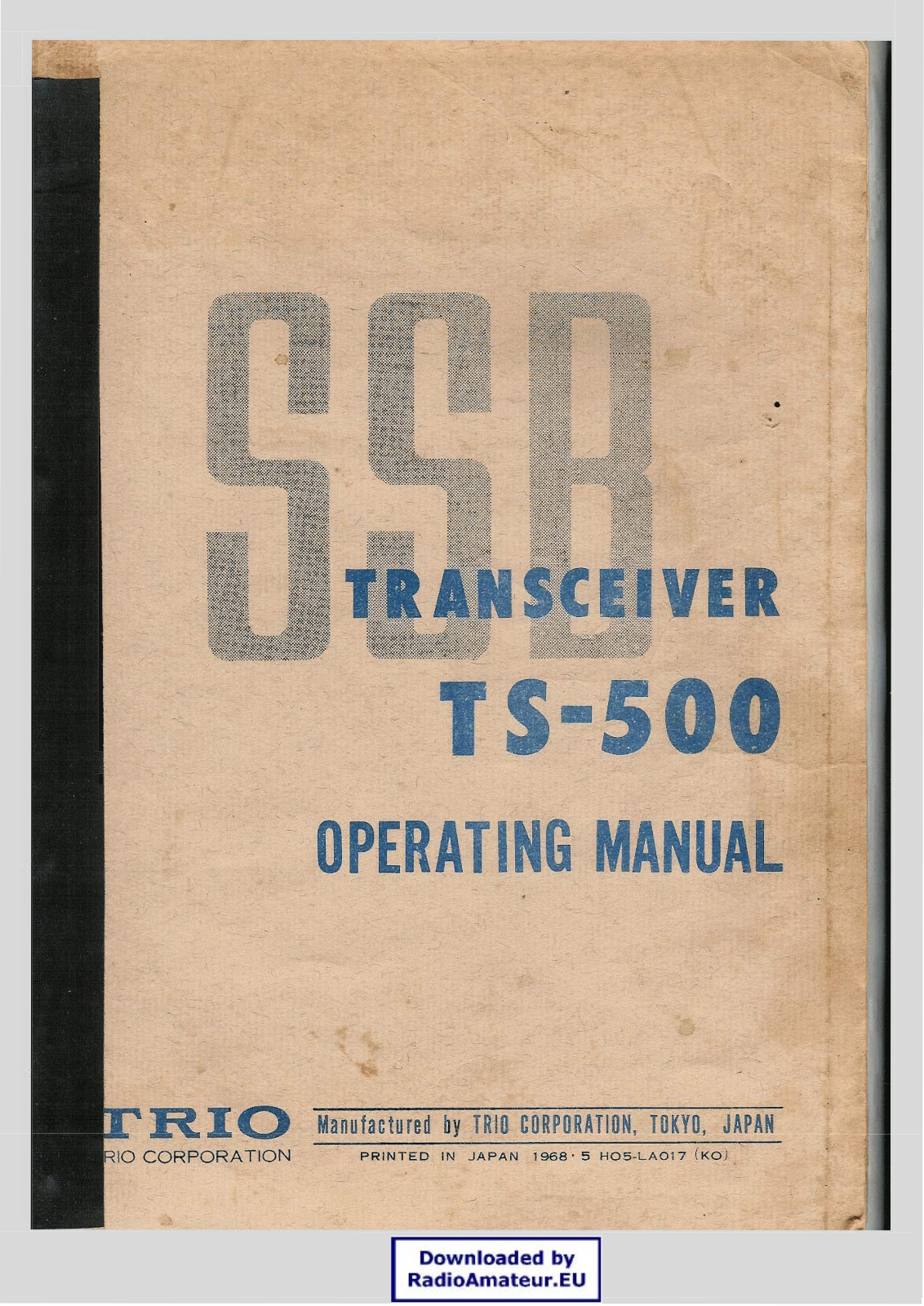 Trio TS-500 Operating Manual - ManualMachine.com