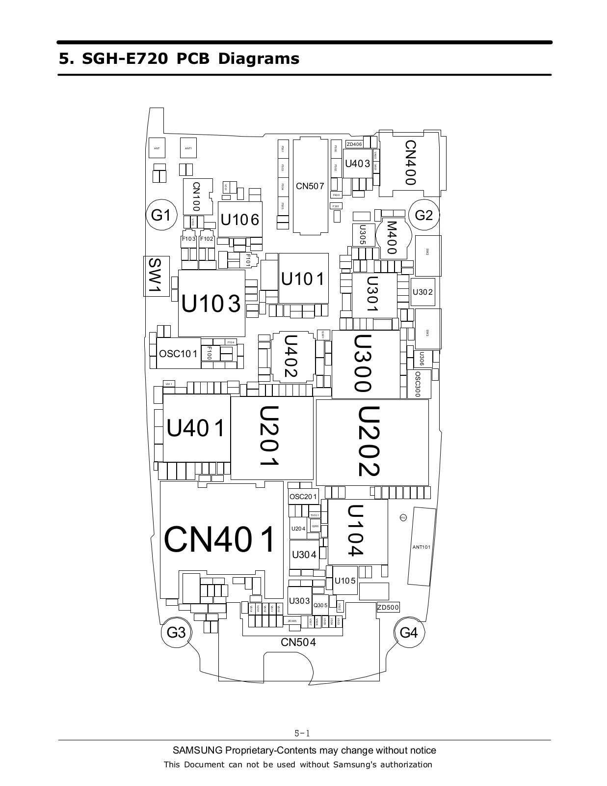 Samsung SGH-E720 PCB Diagram