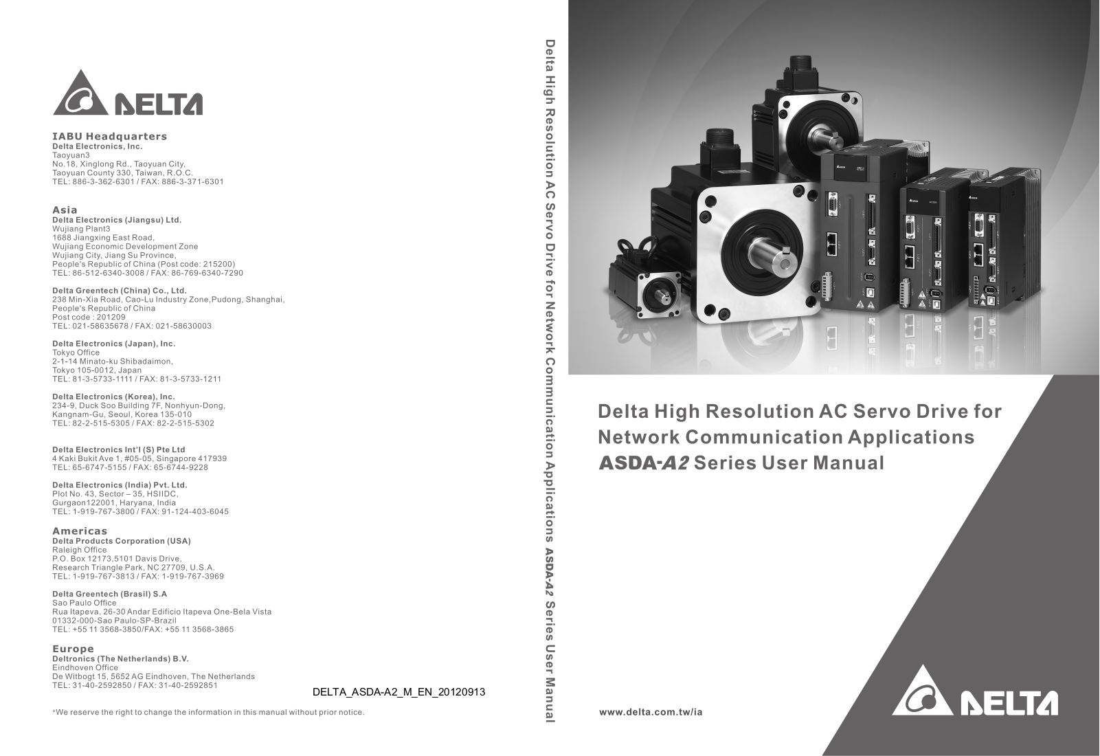 Delta ASD-A2-1021, ASD-A2-2023, ASD-A2-1521, ASD-A2-0121, ASD-A2-0221 User Manual