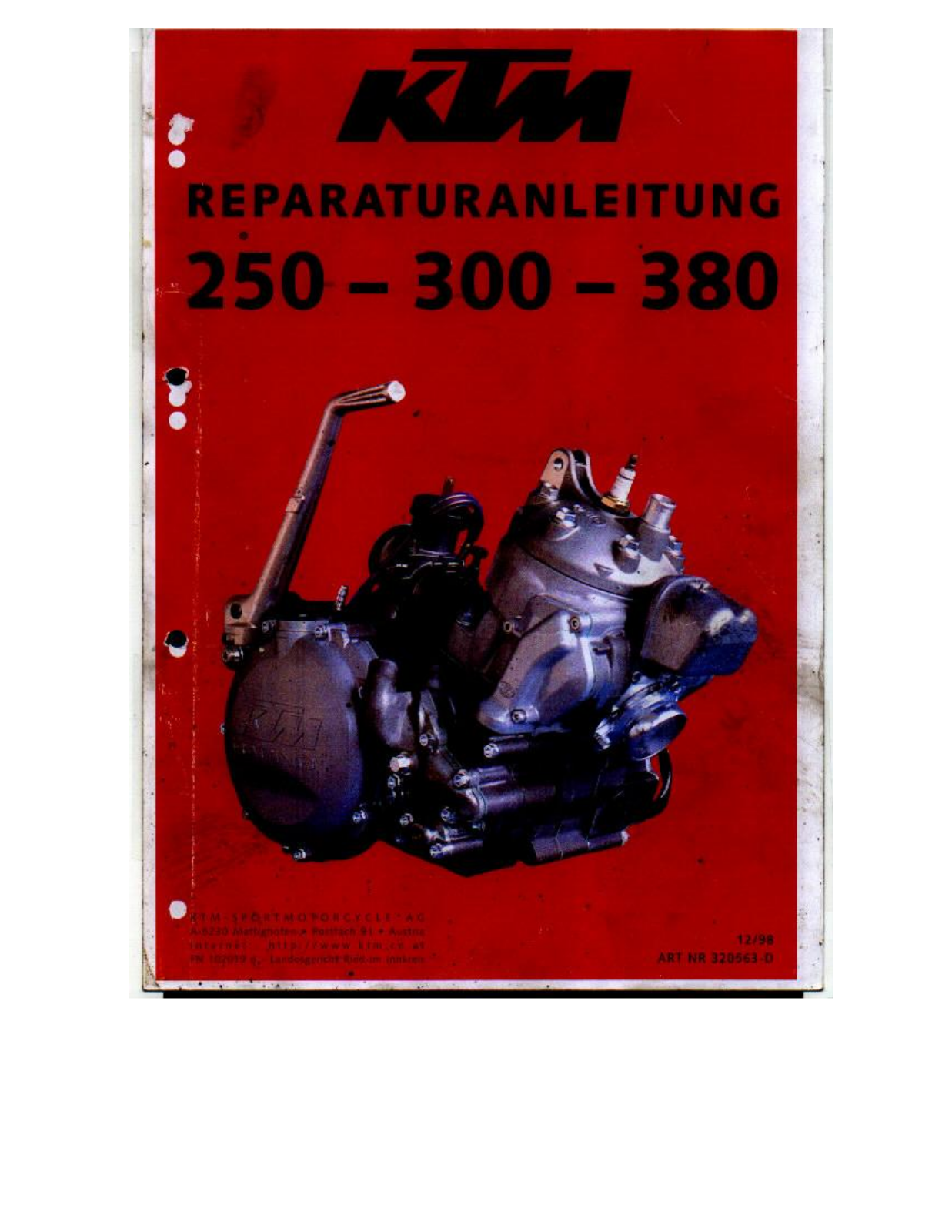 KTM 250, 300, 380 Service Manual