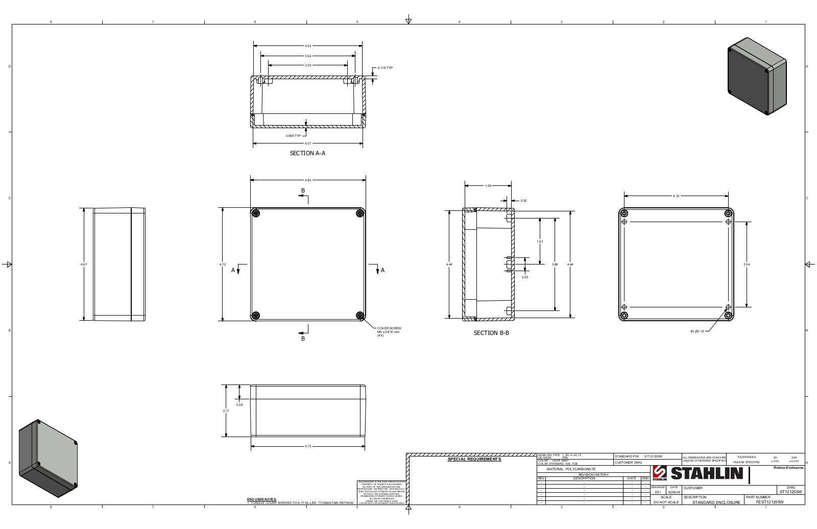 Stahlin ST121255W Reference Drawing