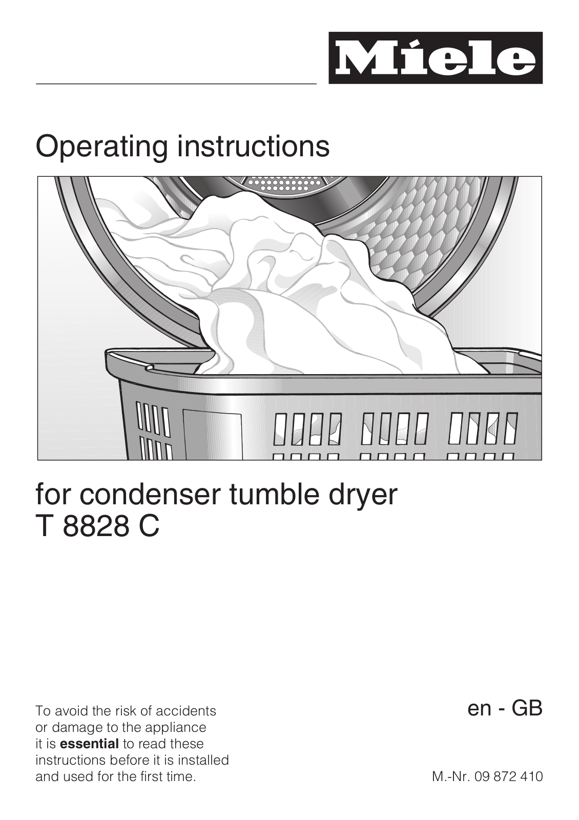 Miele T 8828 C Operating instructions