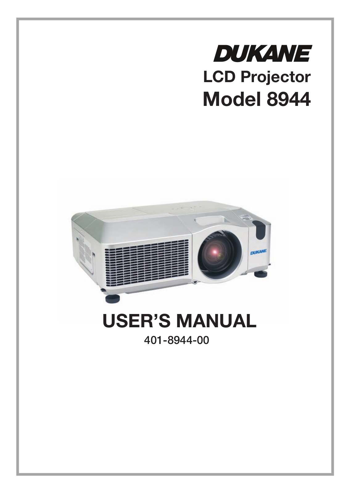 Dukane 8944 User Manual