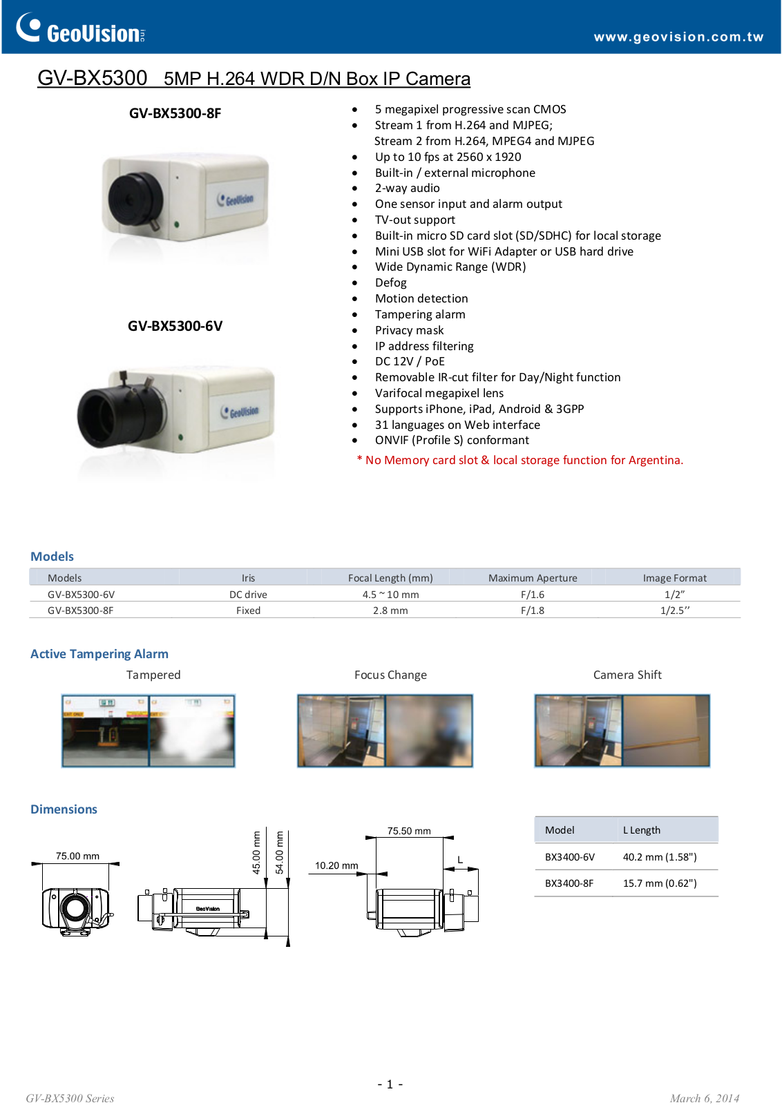 GeoVision BX5300 User Manual