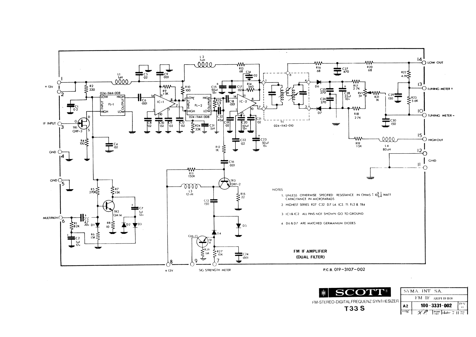 Scott Tuner T33S, T33S Service Manual