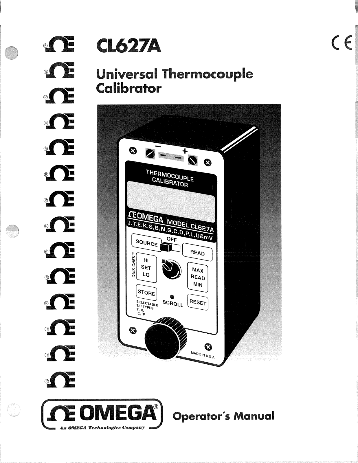 Omega Products CL627A Installation  Manual