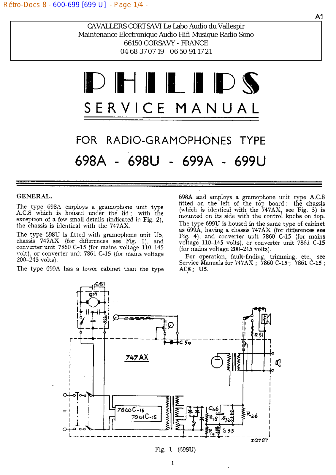 Philips 699 u Datasheet - ManualMachine.com