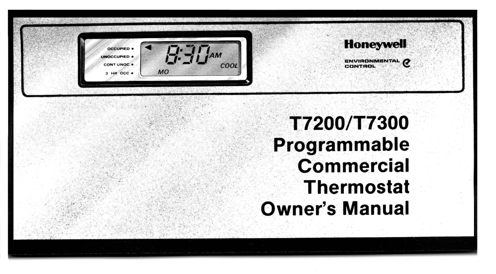 Honeywell T7300, T7200 User Manual