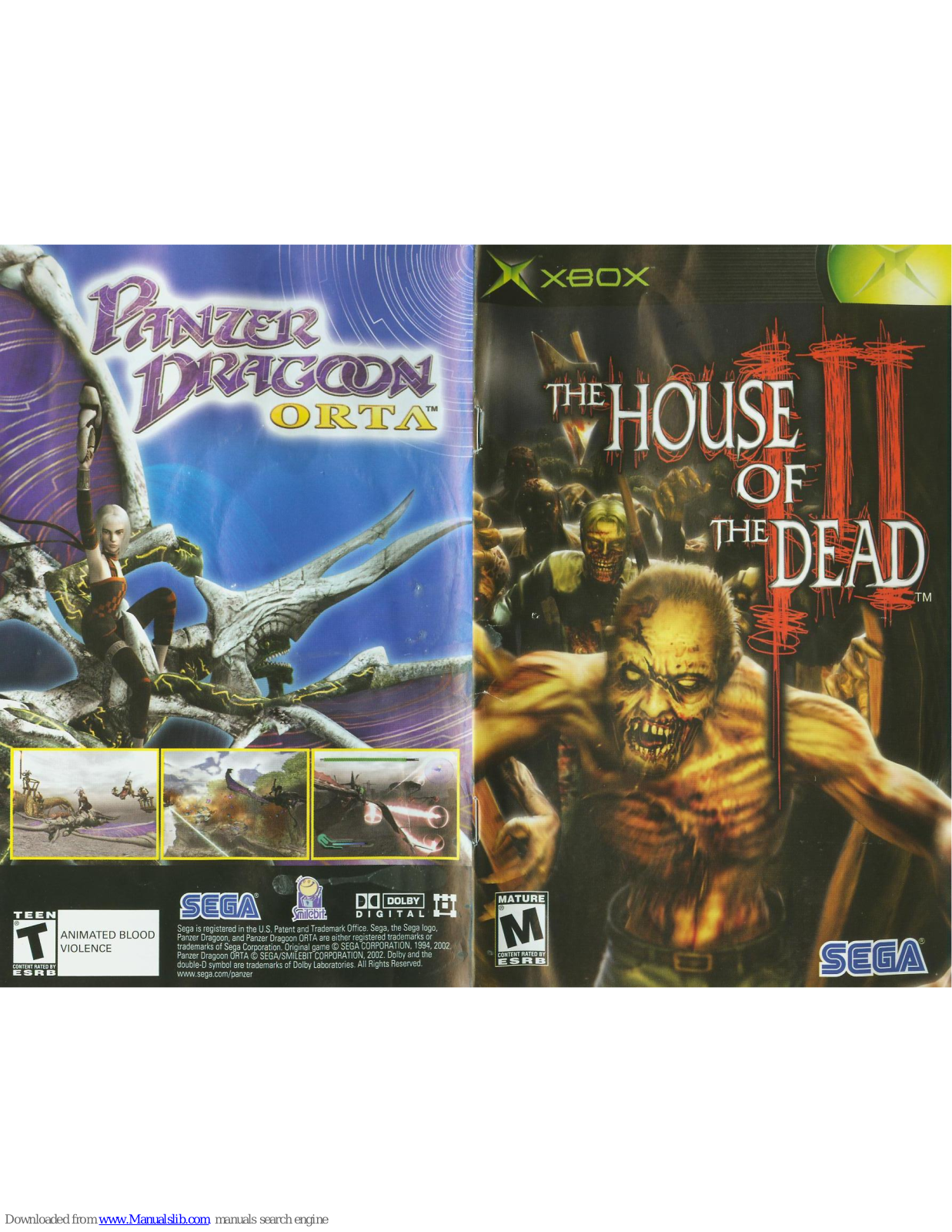 Sega THE HOUSE OF THE DEAD 3 User Manual