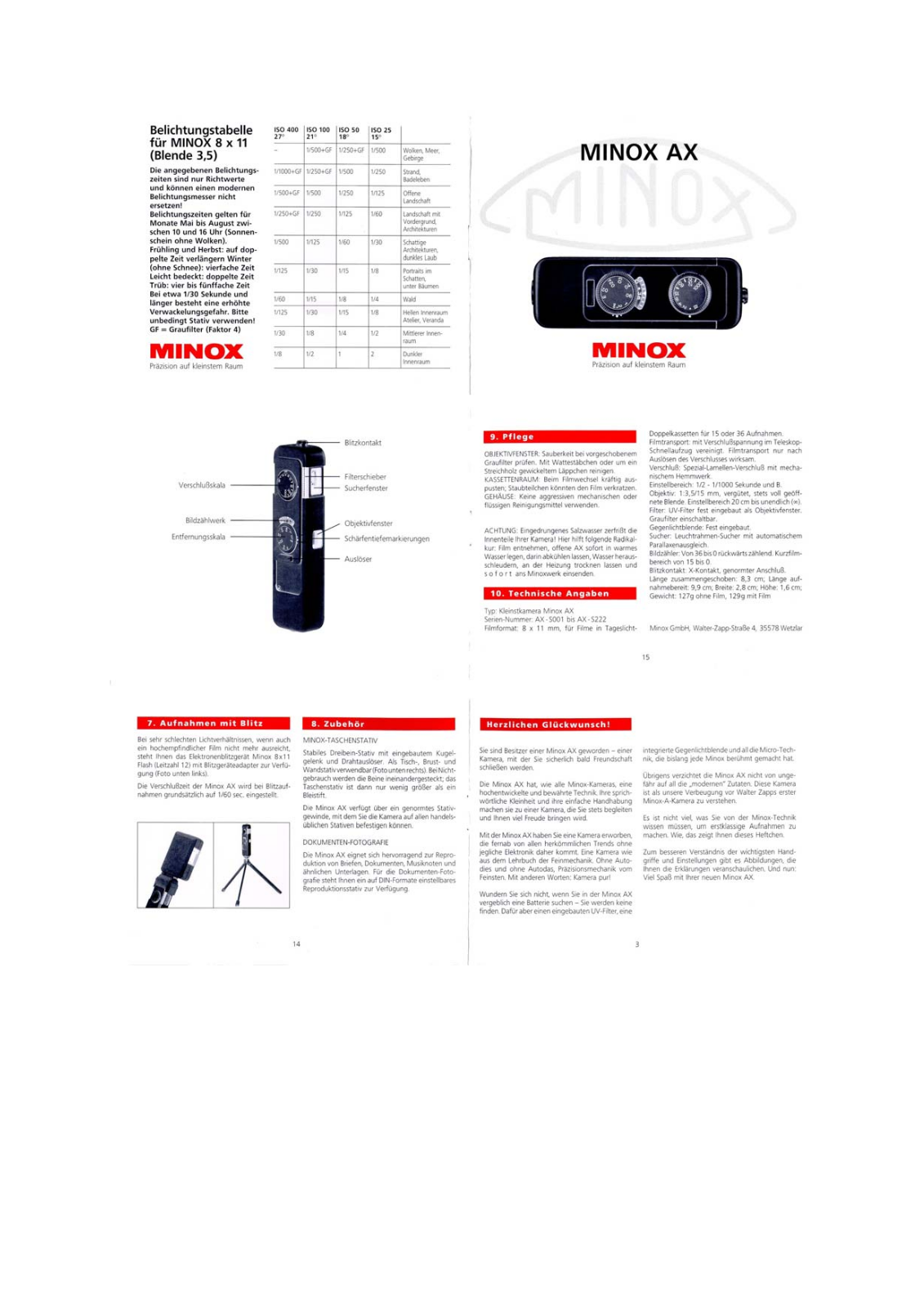 MINOX AX User Manual