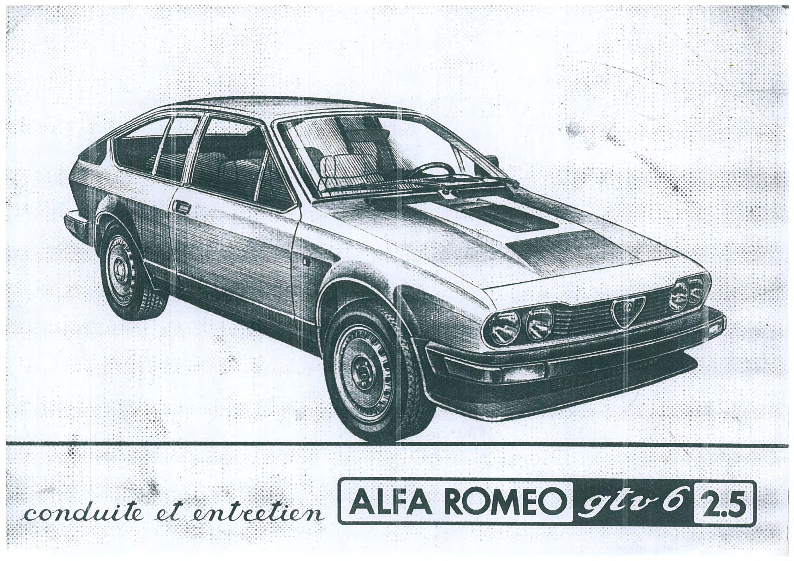 ALFA-ROMEO GTV User Manual