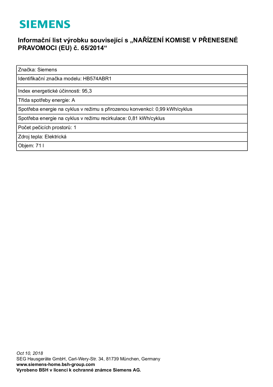 Siemens HB574ABR1 User Manual