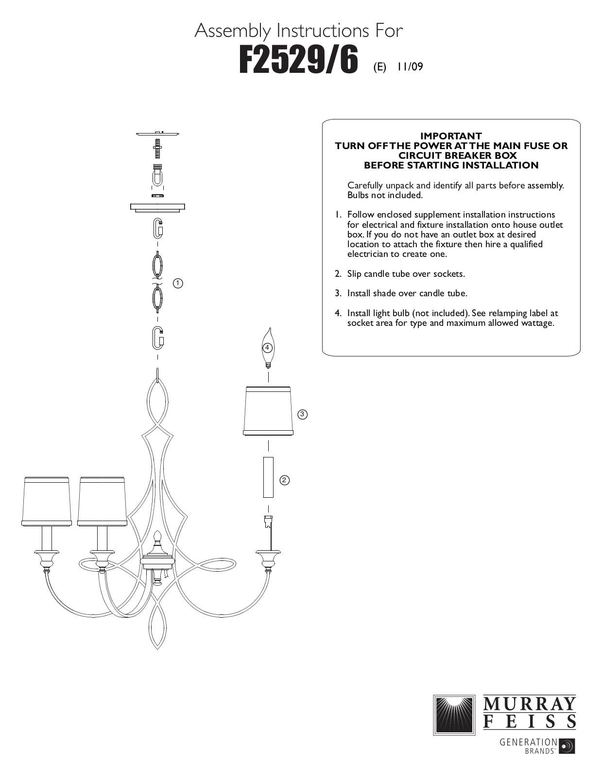 Feiss F2529 User Manual