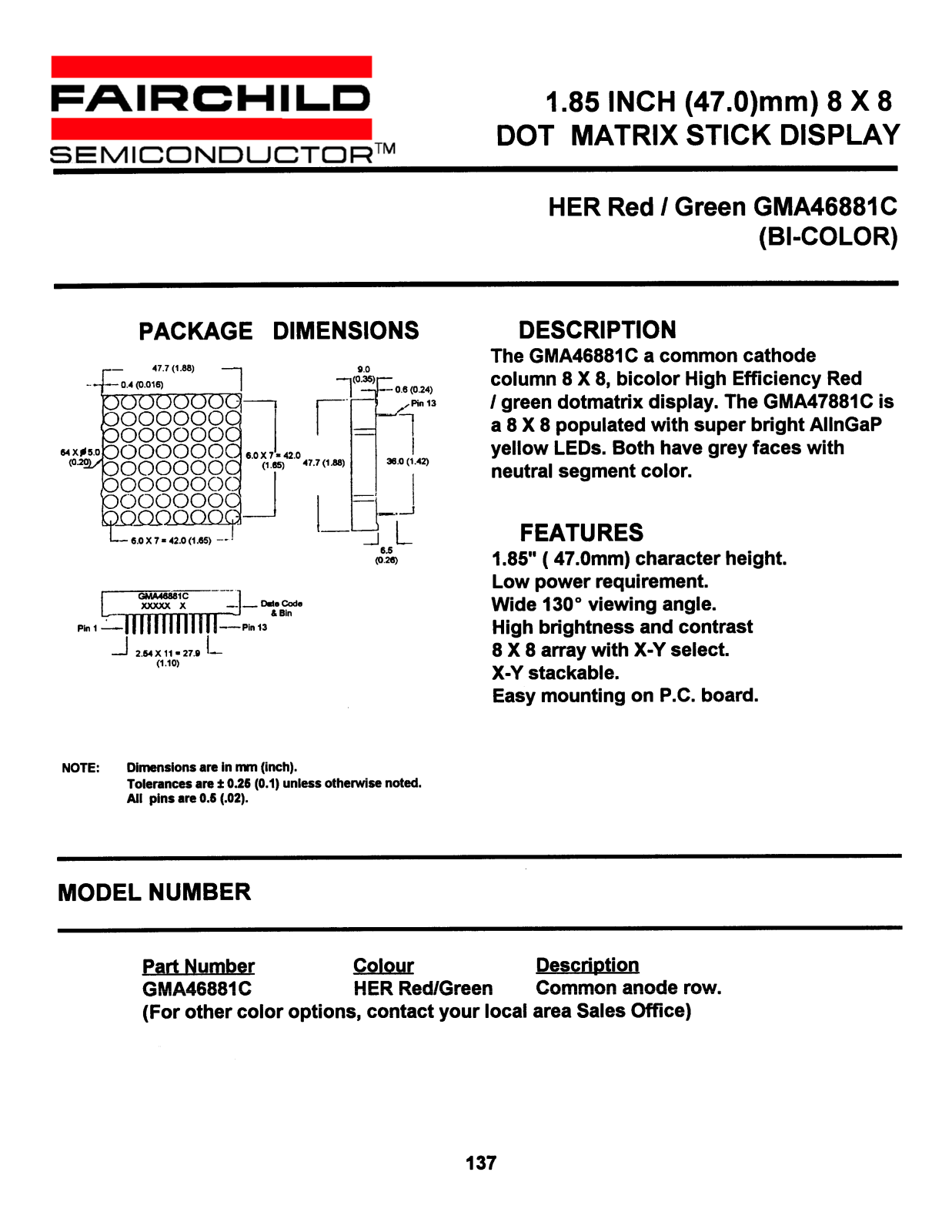 Fairchild Semiconductor GMA46881C Datasheet