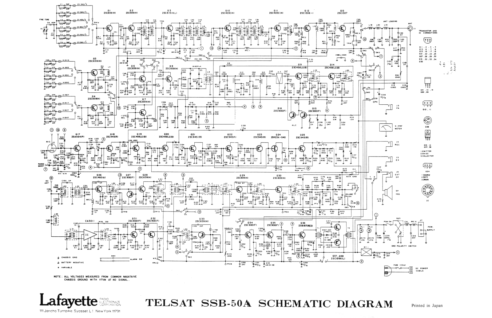 Lafayette Telsat SSB-50 Schematic