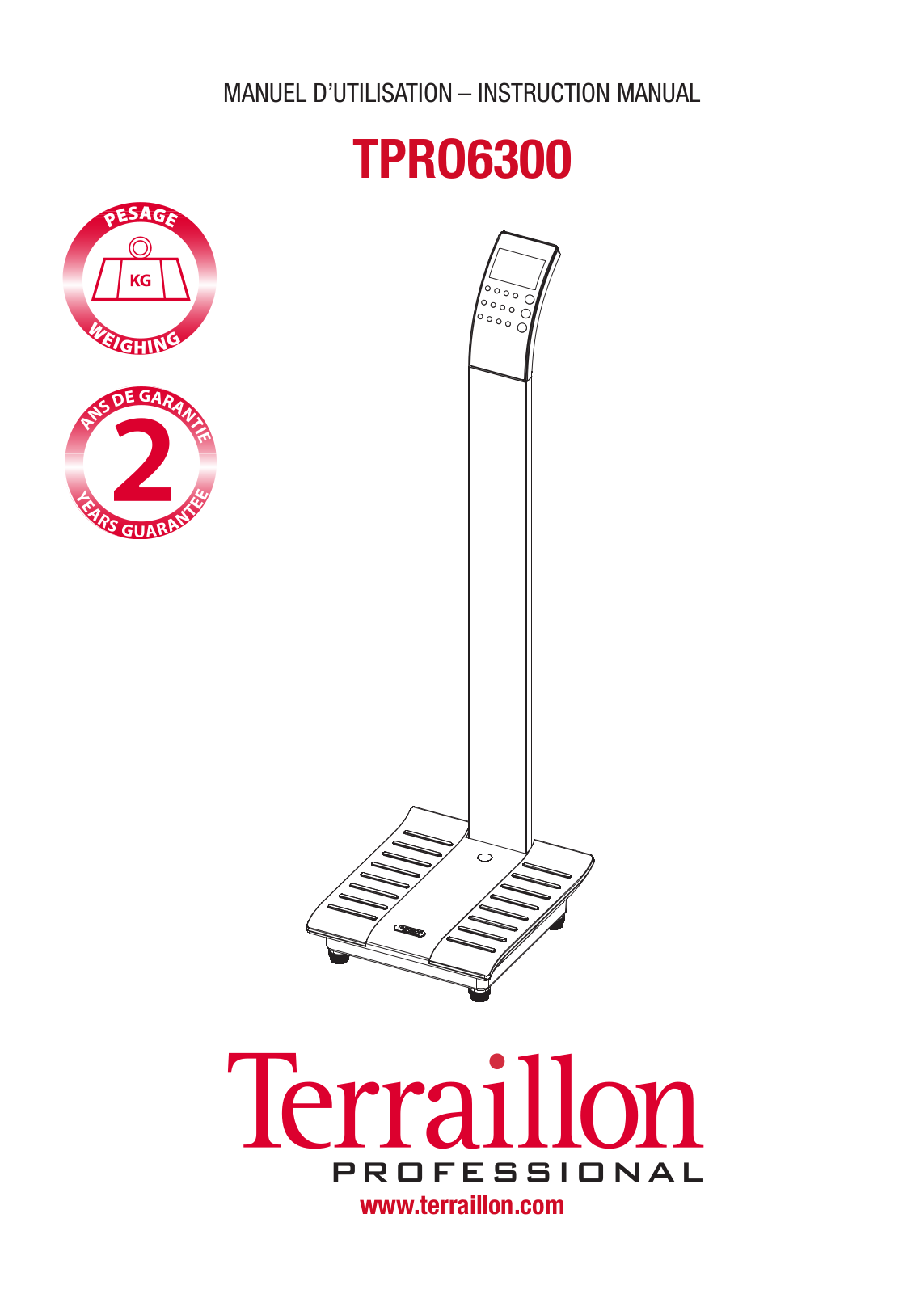 Terraillon TPRO6300 User Manual