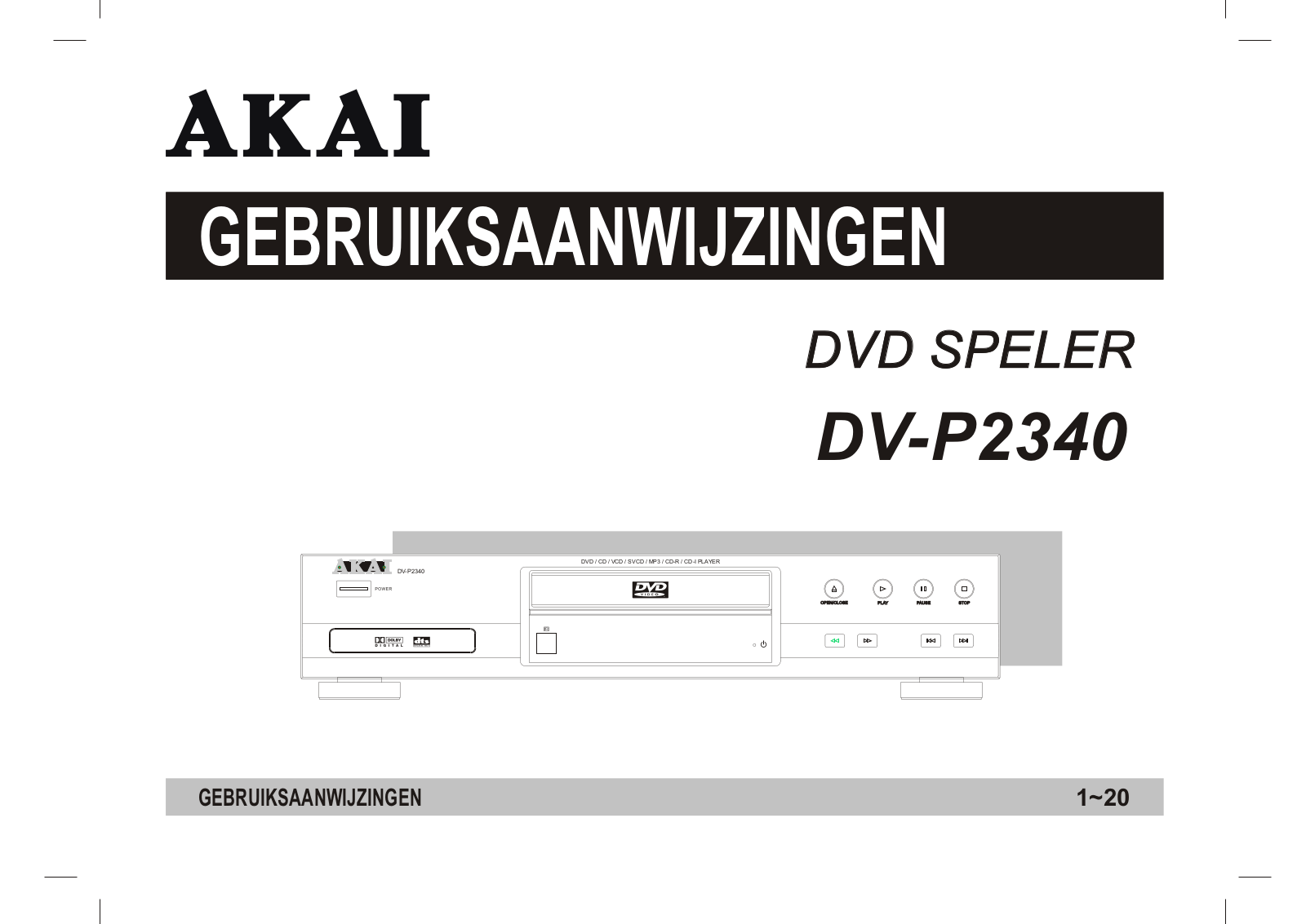 Akai DVP2340 User Manual