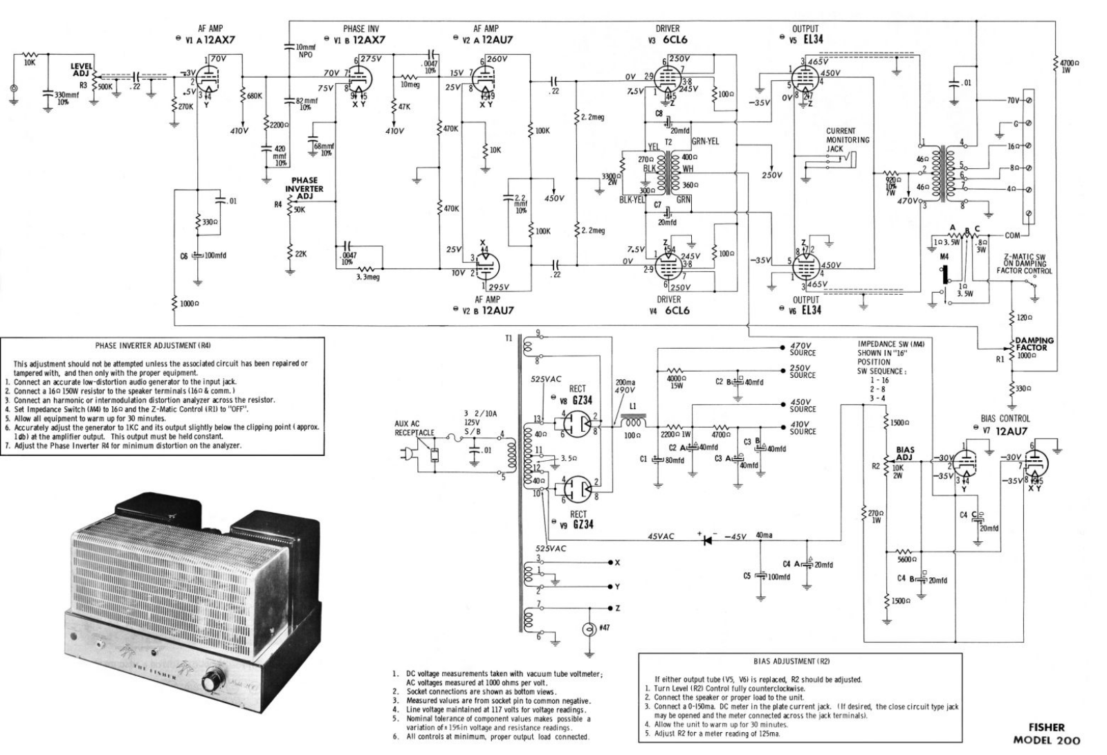 Fisher 200 Schematic