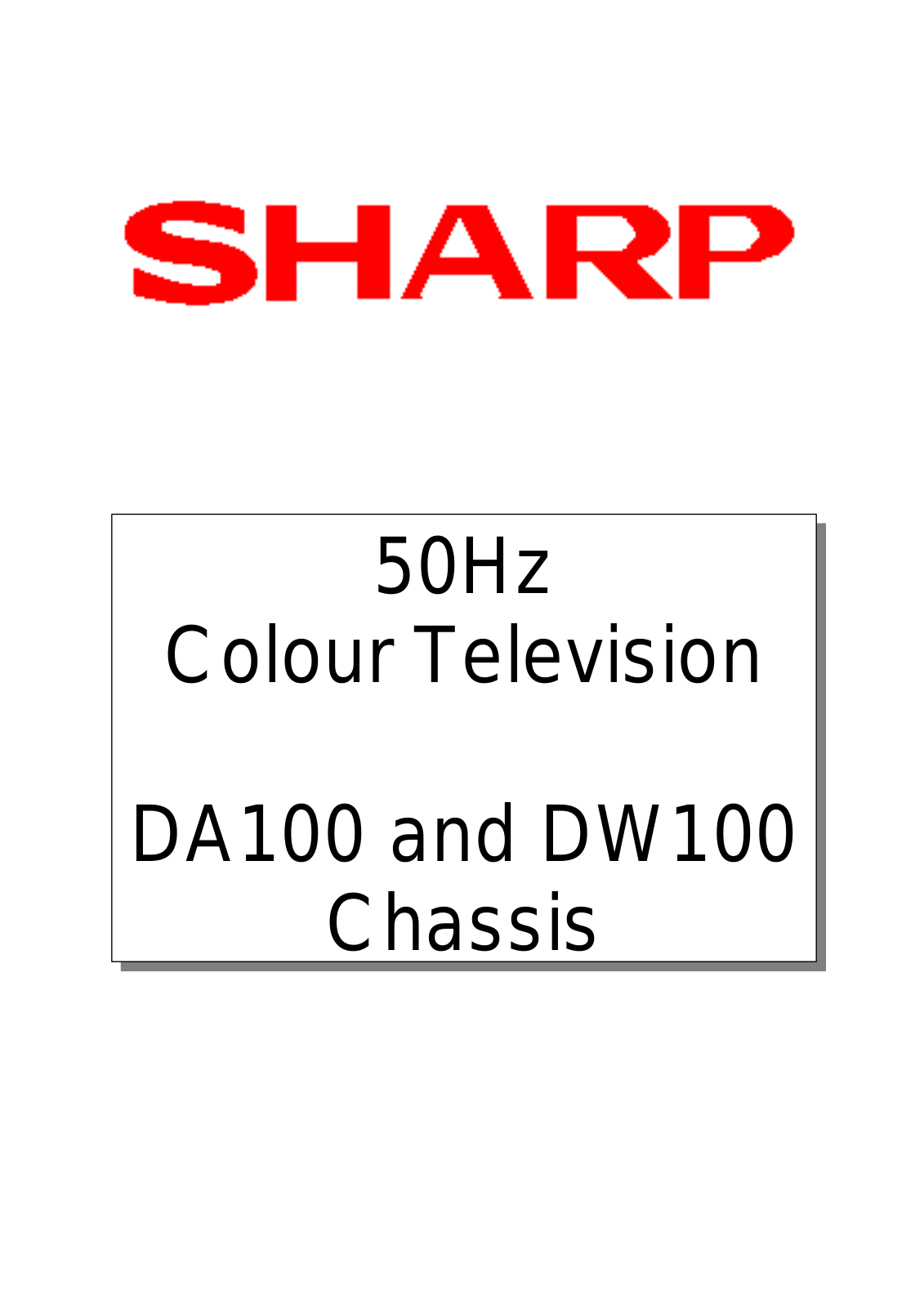 SHARP 21V-FR95S Service Manual